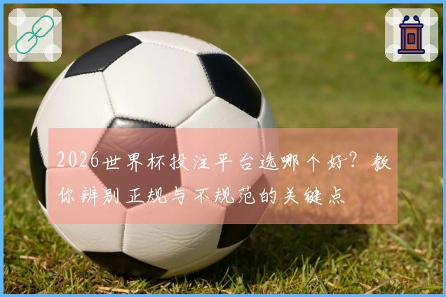 2026世界杯投注平台选哪个好？教你辨别正规与不规范的关键点